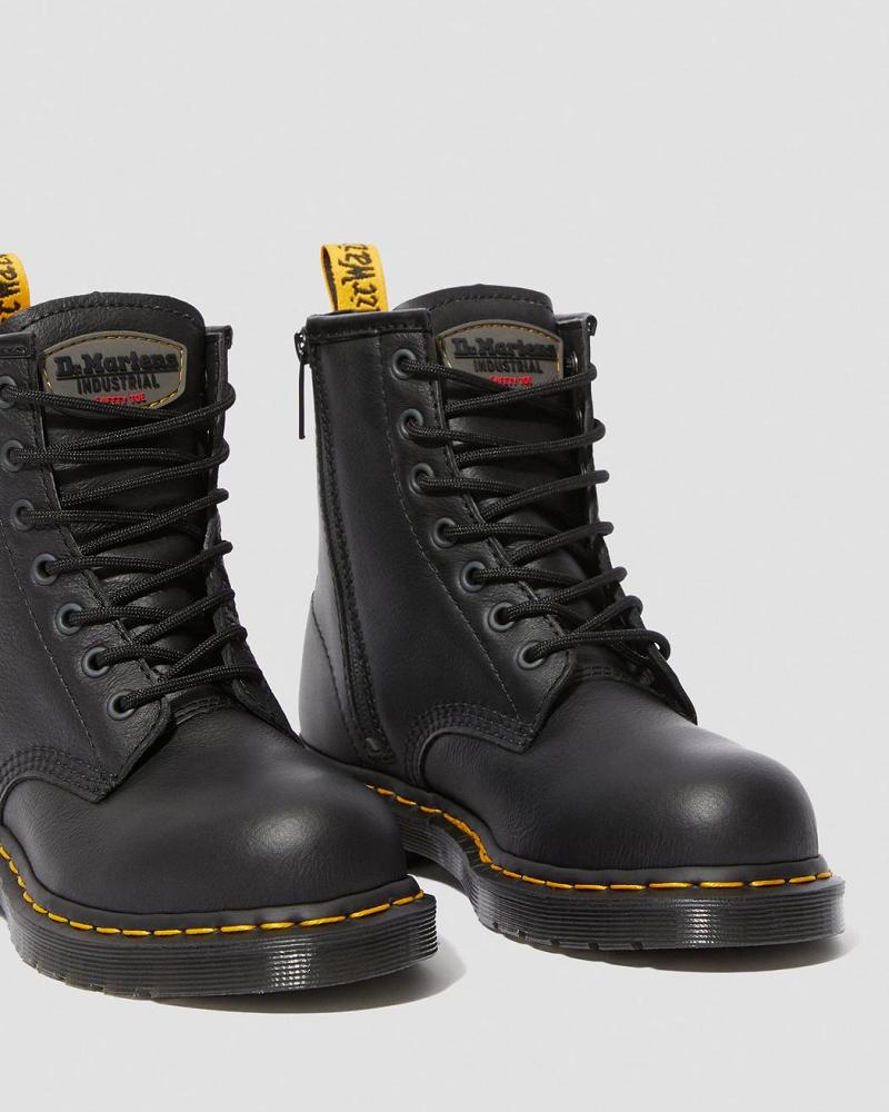 Maple Zip Newark Steel Toe Munkabakancs Női Fekete | HU 398TCE